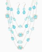 Charming Charlie Floating Glass Necklace Set
