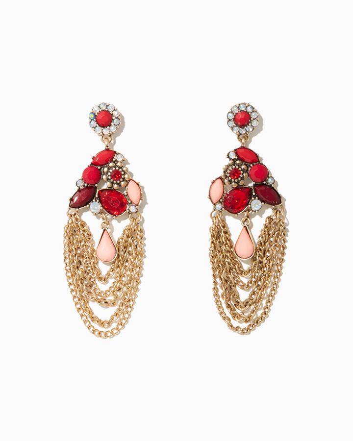 Charming Charlie Mari Drape Drop Earrings