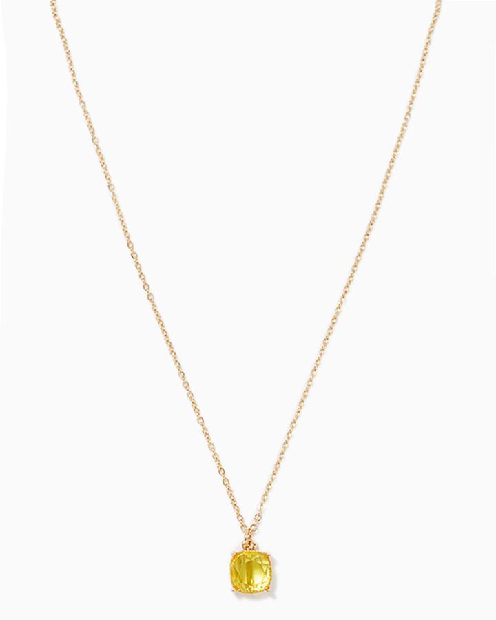 Charming Charlie Gem Solitaire Pendant Necklace