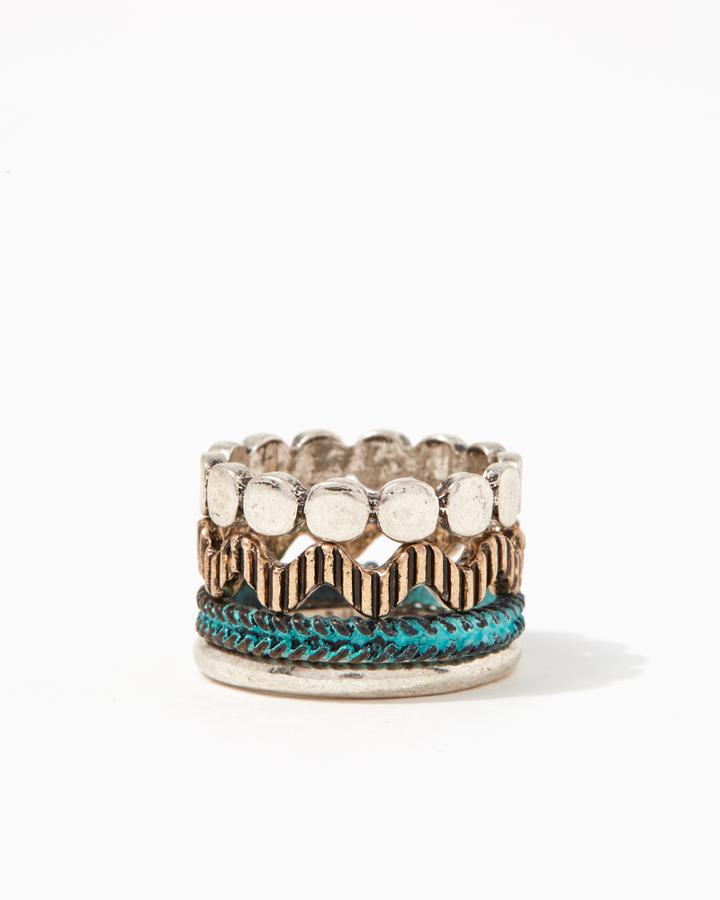 Charming Charlie Tarnished Findings Ring Set