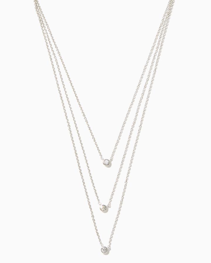 Charming Charlie Trinity Layered Necklace