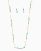 Charming Charlie Rondelle Station Necklace Set