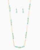 Charming Charlie Rondelle Station Necklace Set