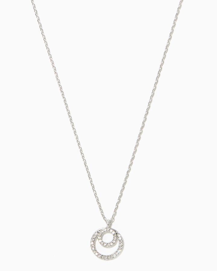 Charming Charlie Pav Open Circle Pendant Necklace