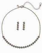 Charming Charlie Shimmery Chevron Necklace Set