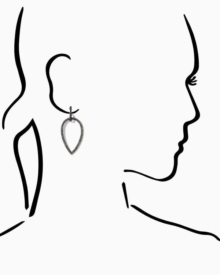 Charming Charlie Pav Linear Drop Earrings