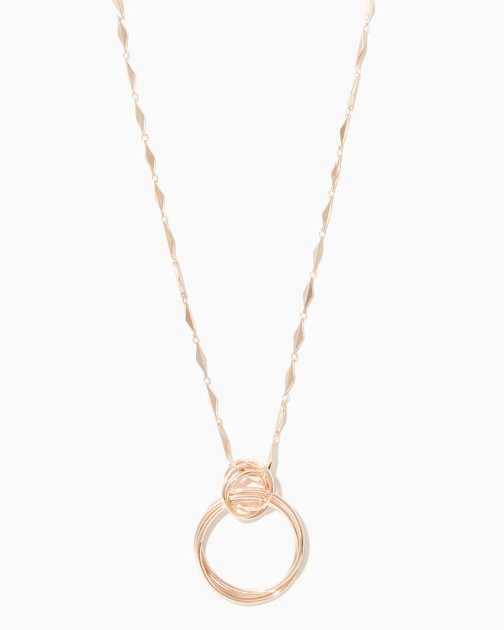 Charming Charlie Wired Circle Necklace