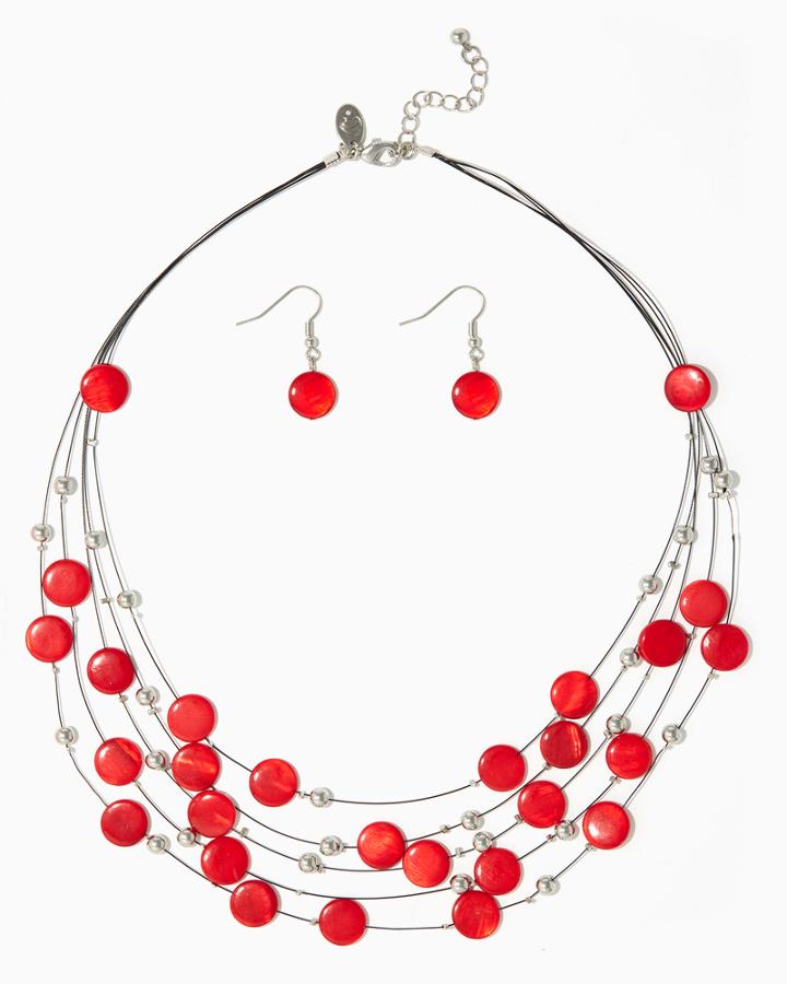Charming Charlie Colorpop Illusion Necklace Set