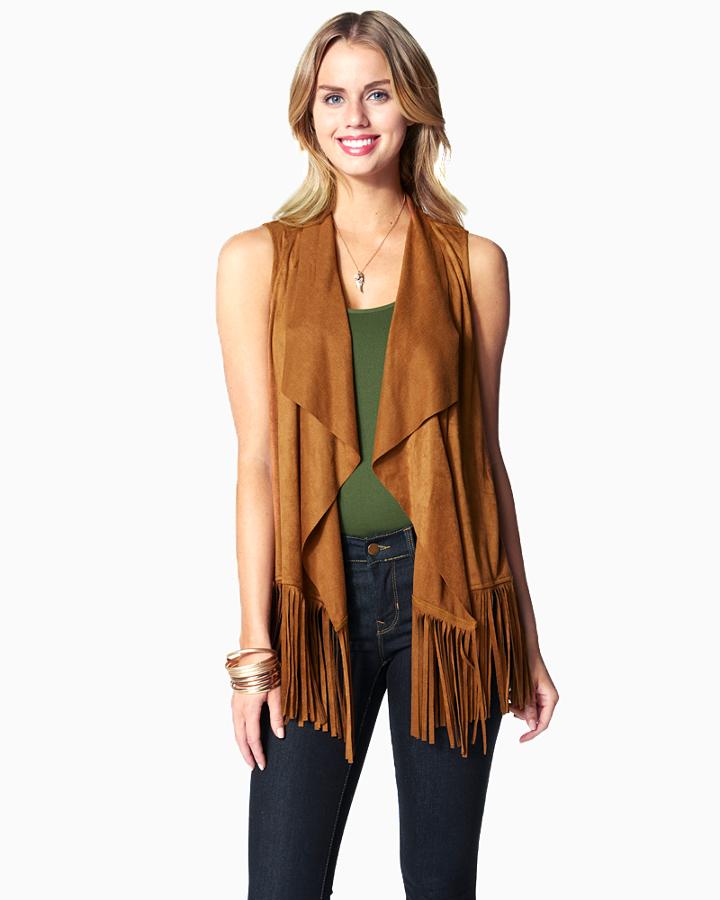 Charming Charlie Fringe Boho Vest