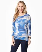 Charming Charlie Watercolor Print Sweater