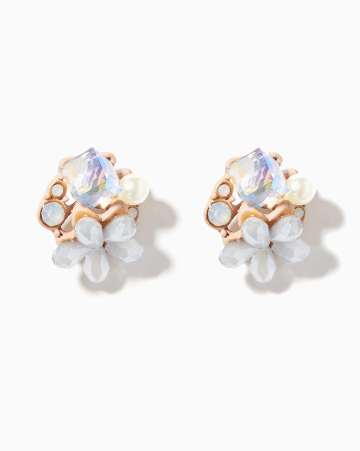 Charming Charlie Stone Crystal Stud Earrings