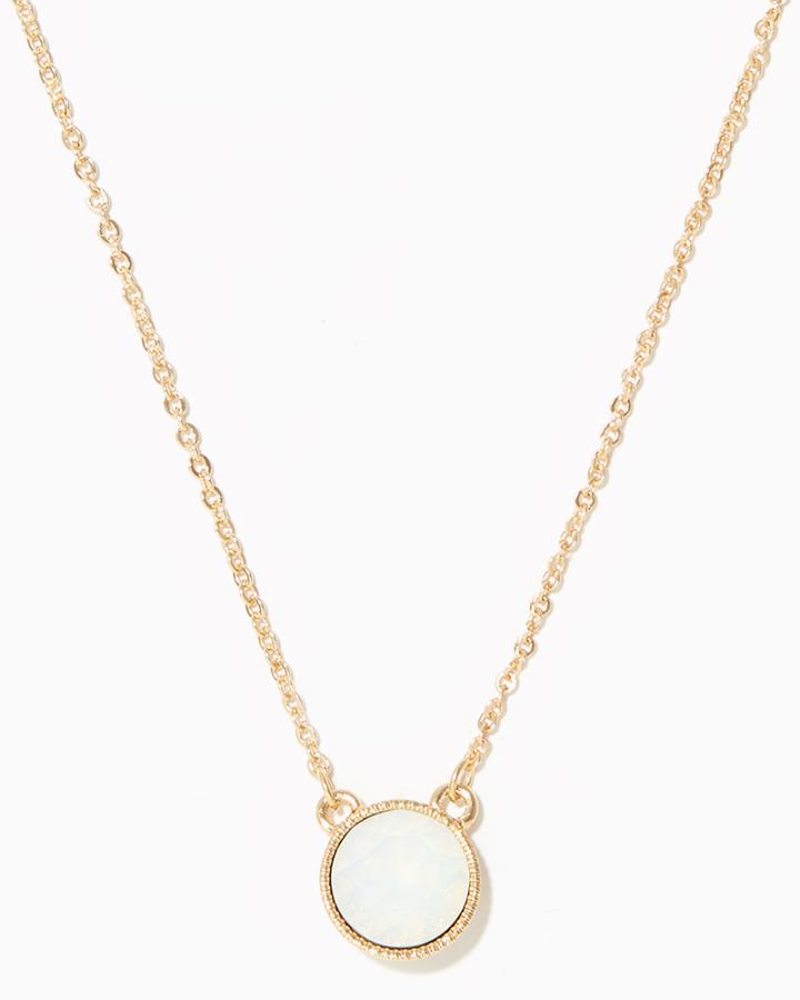 Charming Charlie October Round Pendant Necklace