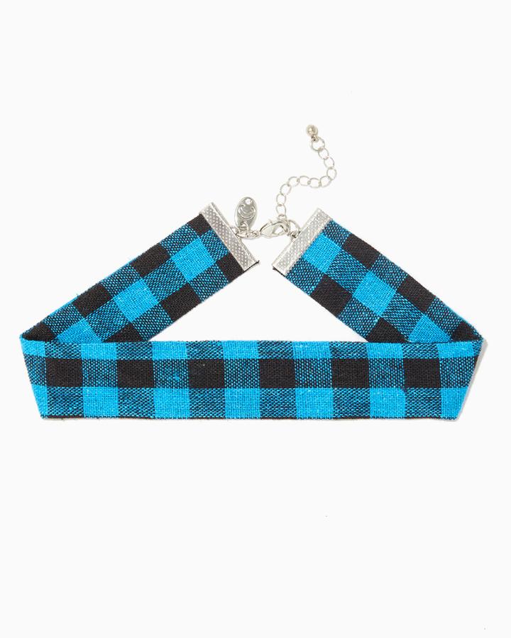 Charming Charlie Buffalo Check Choker Necklace