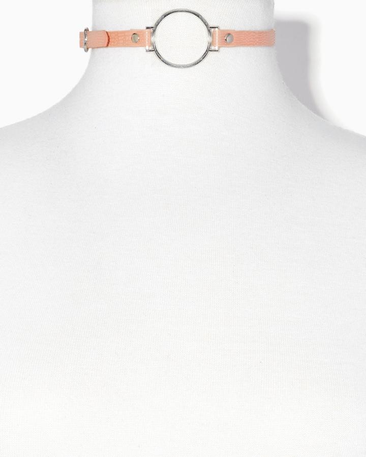 Charming Charlie Lock & Charm Buckle Choker