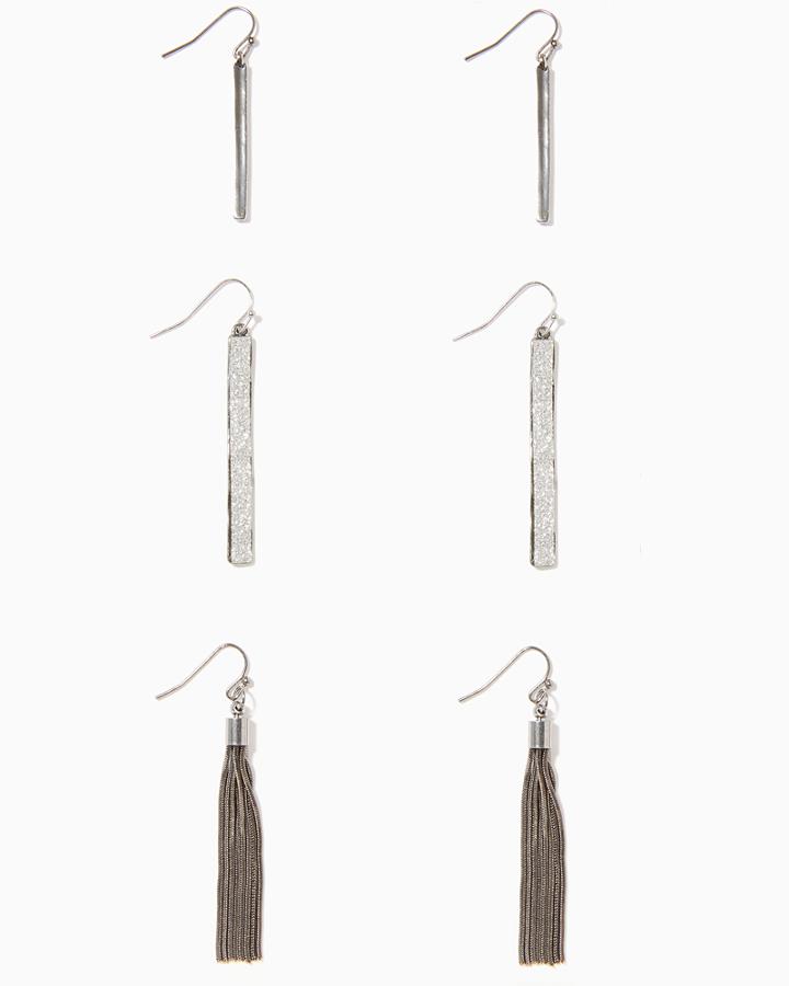 Charming Charlie Tassel Drop Earring Set
