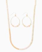 Charming Charlie Tow-tone Facets Necklace Set