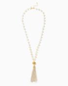 Charming Charlie Pearl And Tassel Pendant Necklace