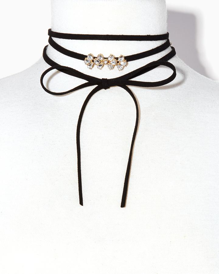 Charming Charlie Triple Layer Bow Choker