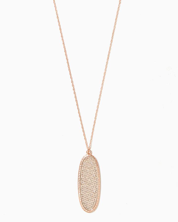 Charming Charlie Daisy Stardust Filigree Pendant Necklace