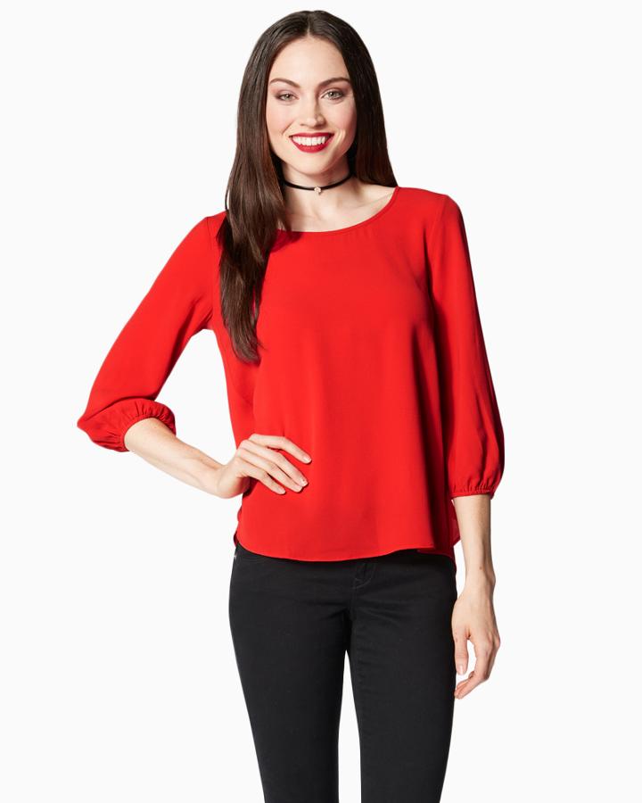 Charming Charlie Scallop Back Blouse