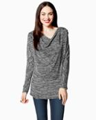 Charming Charlie Marled Cowl Neck Top