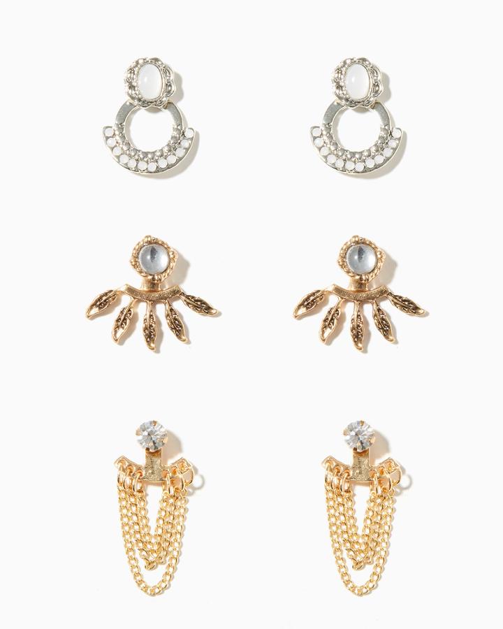 Charming Charlie Lexi Leaves Earring Set