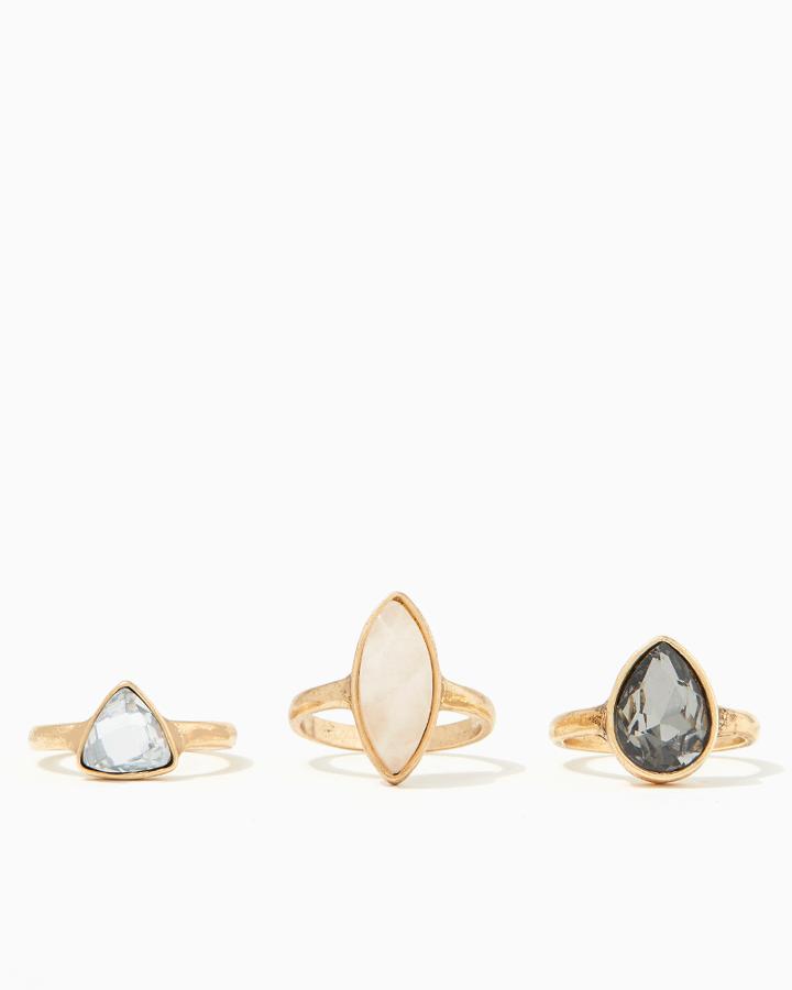 Charming Charlie Riche Stone Ring Set