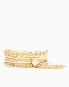 Charming Charlie Five Piece Gold Bangle Set