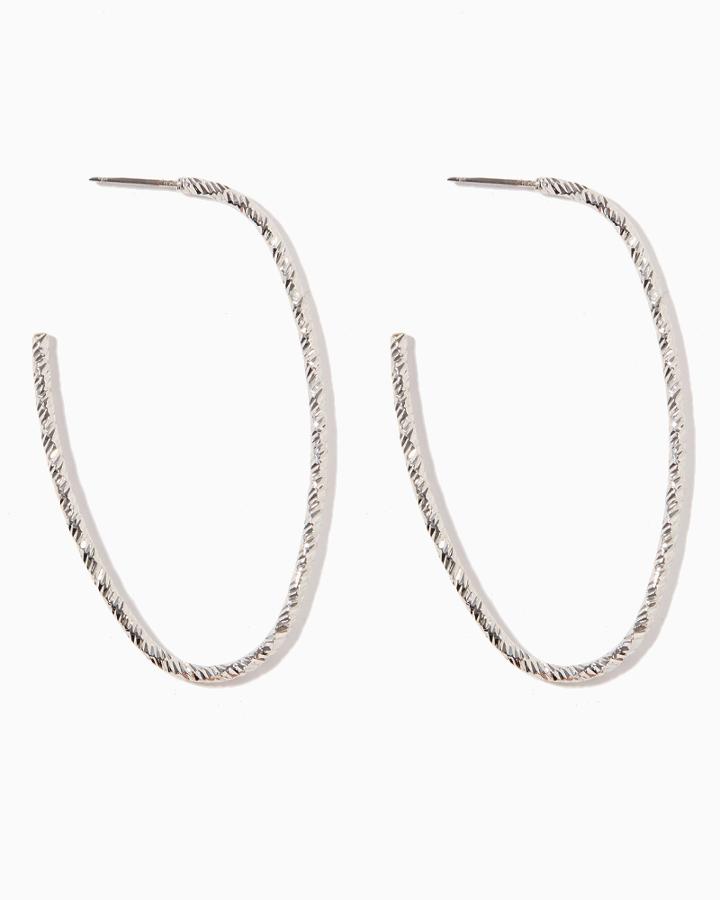Charming Charlie Twisted Shimmer Hoop Earrings