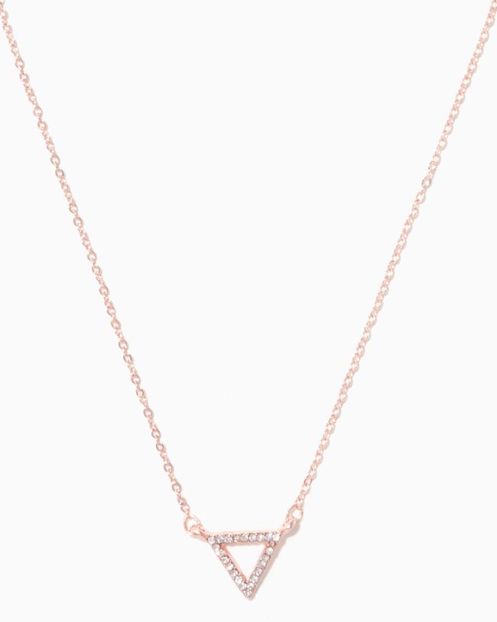 Charming Charlie Inverted Triangle Pendant Necklace