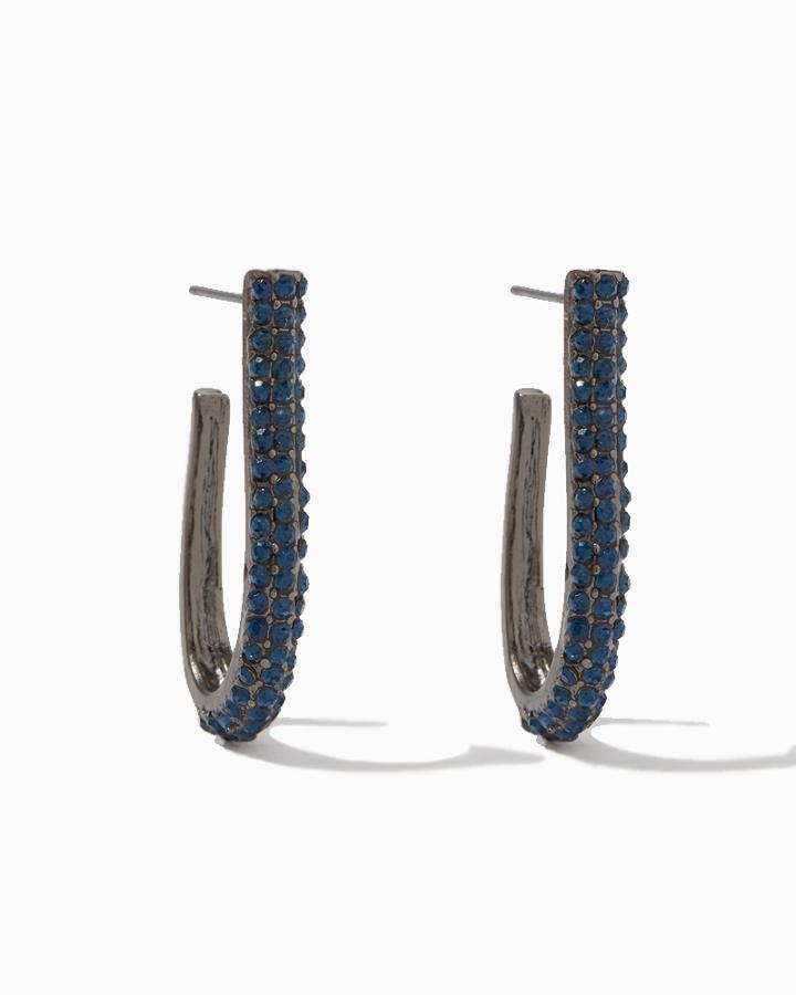 Charming Charlie Arielle Pav Hoop Earrings
