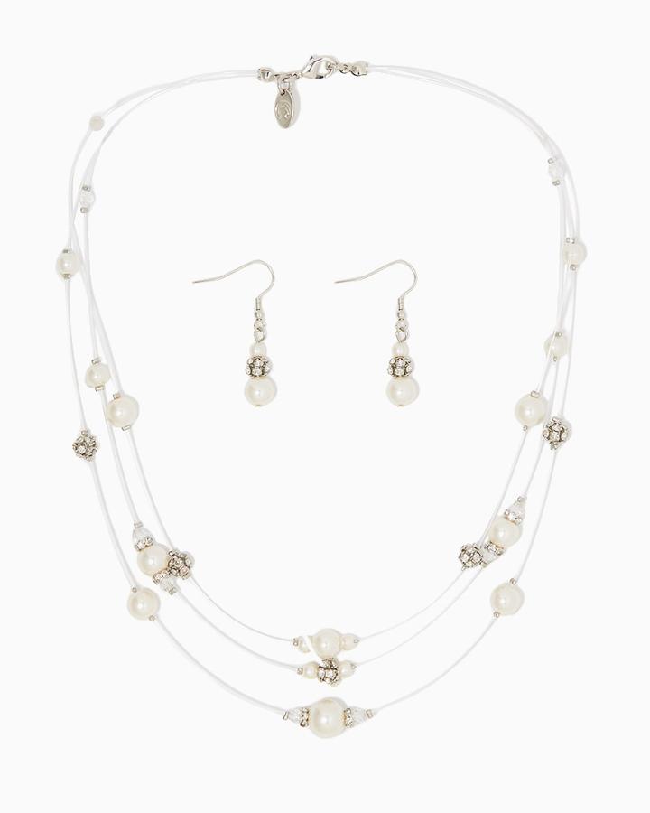 Charming Charlie Georgia Illusion Necklace Set