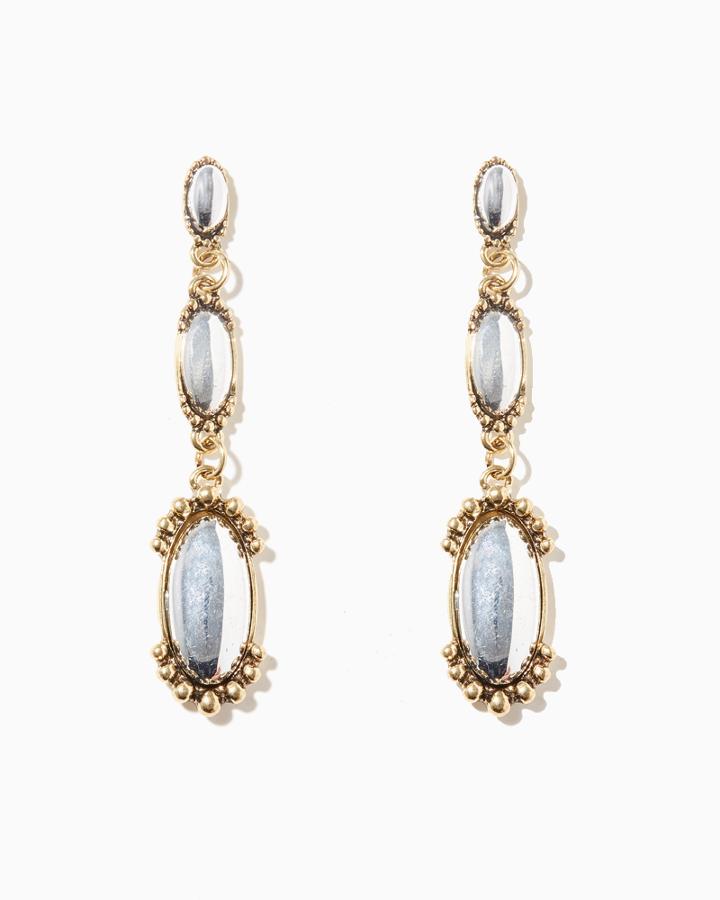 Charming Charlie Cabochon Luxe Linear Earrings