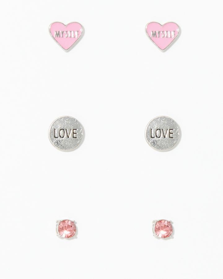 Charming Charlie Love Myself Earring Trio