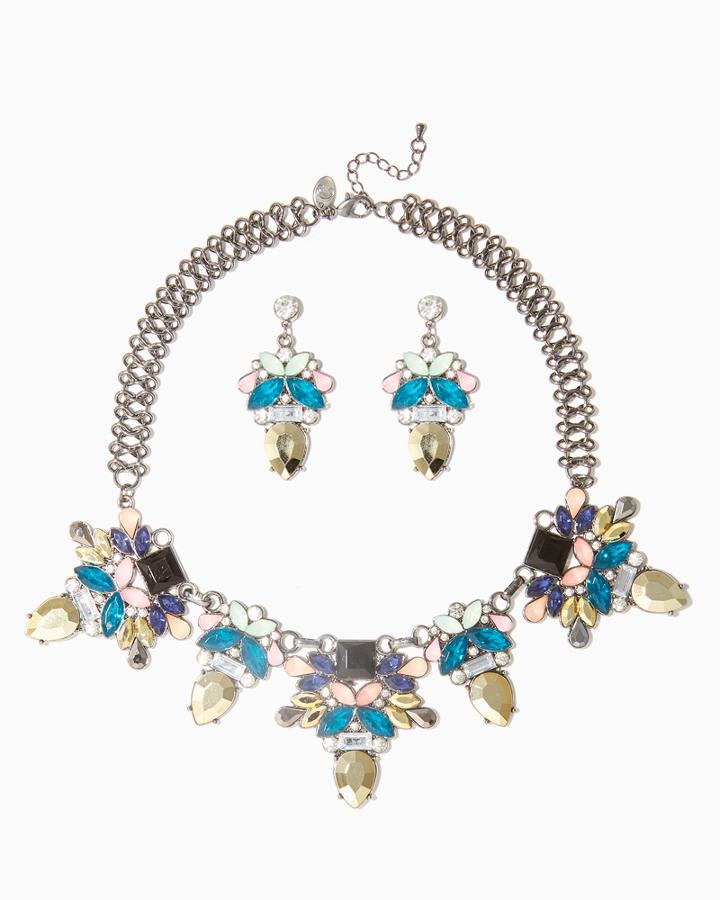 Charming Charlie Nina Deco Cut Necklace Set