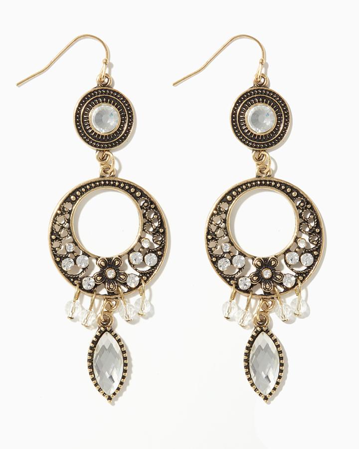 Charming Charlie Marquis Rhinestone Drop Earrings