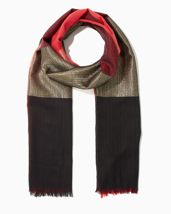 Charming Charlie Shimmery Colorblock Scarf