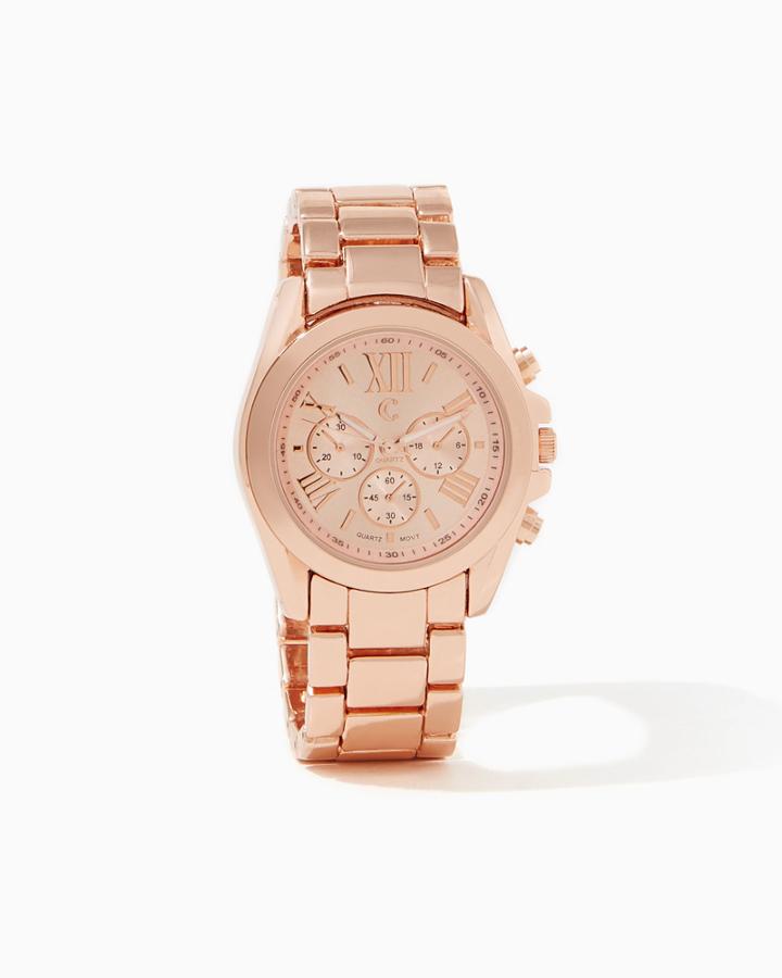 Charming Charlie Clocking In Chronograph Watch