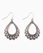 Charming Charlie Filigree Burst Teardrop Earrings