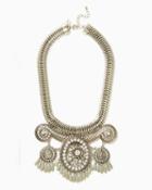 Charming Charlie Pere Fringe Bib Necklace