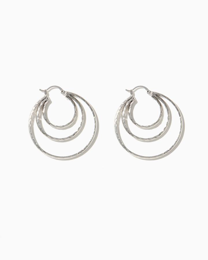 Charming Charlie Triple Wave Texture Hoops
