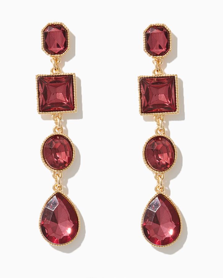 Charming Charlie Royal Stone Drop Earrings
