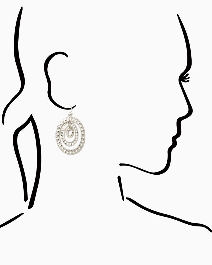 Charming Charlie Scalloped Edge Loop Earrings