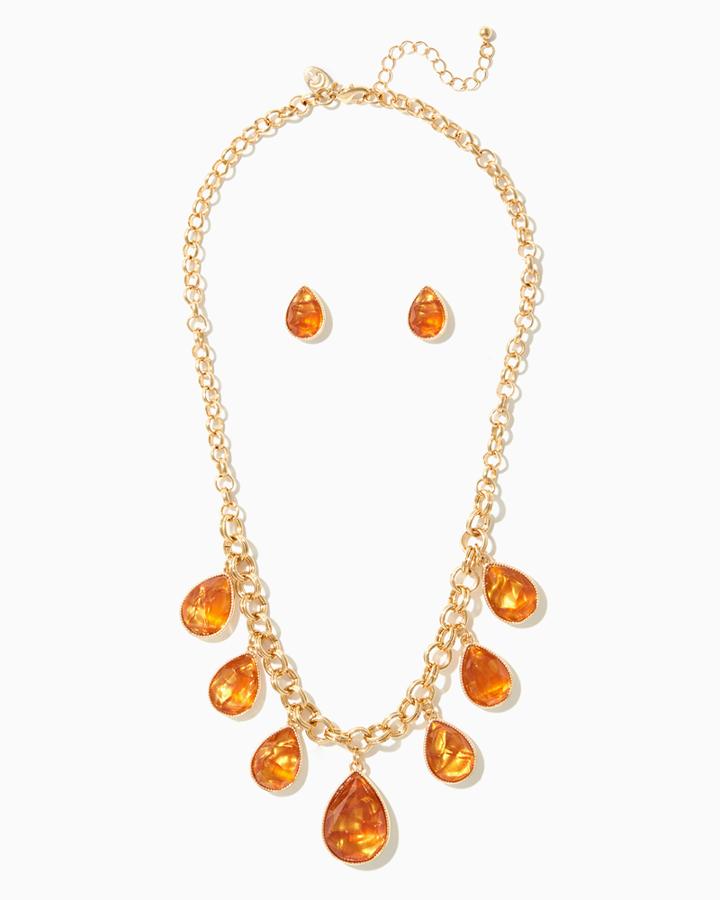 Charming Charlie Shaky Teardrop Necklace Set