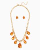 Charming Charlie Shaky Teardrop Necklace Set