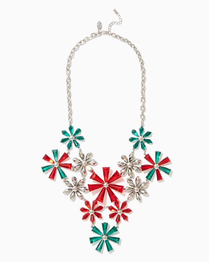 Charming Charlie Floral Burst Bib Necklace