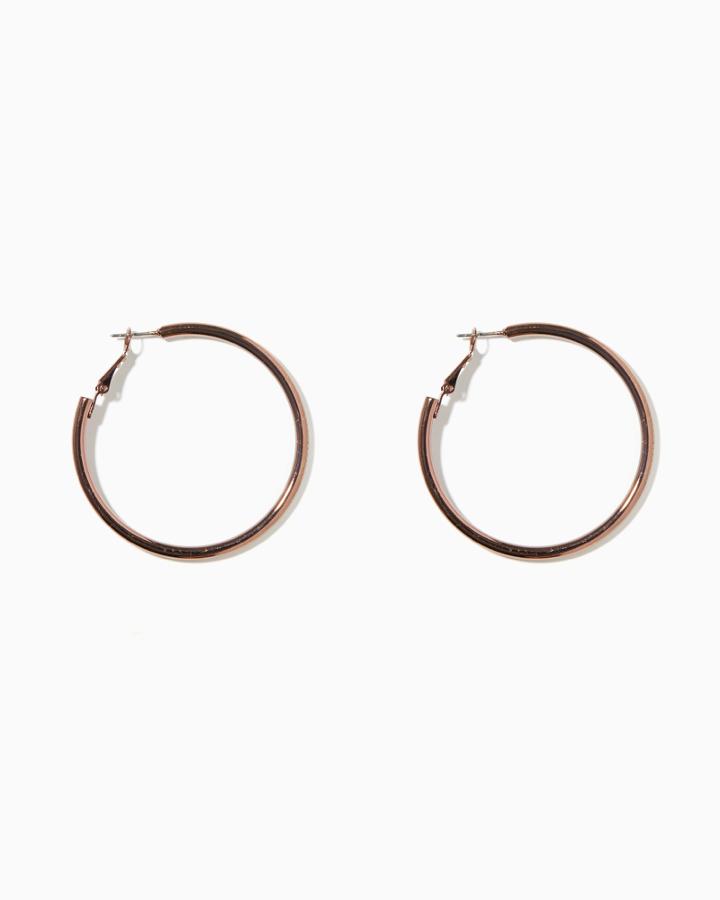 Charming Charlie Large Round Hoop Earrings