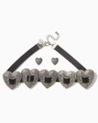 Charming Charlie Lonely Hearts Choker Necklace