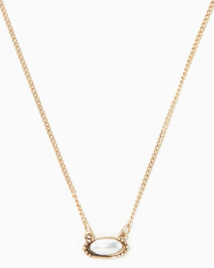 Charming Charlie Moonlit Oval Pendant Necklace