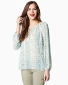 Charming Charlie Paisley Pastures Tie Top
